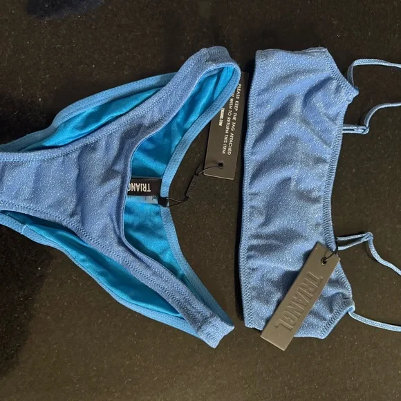 NWT Triangl Micra Bikini Marina sparkle w/duffle bag - Picture 2 of 4